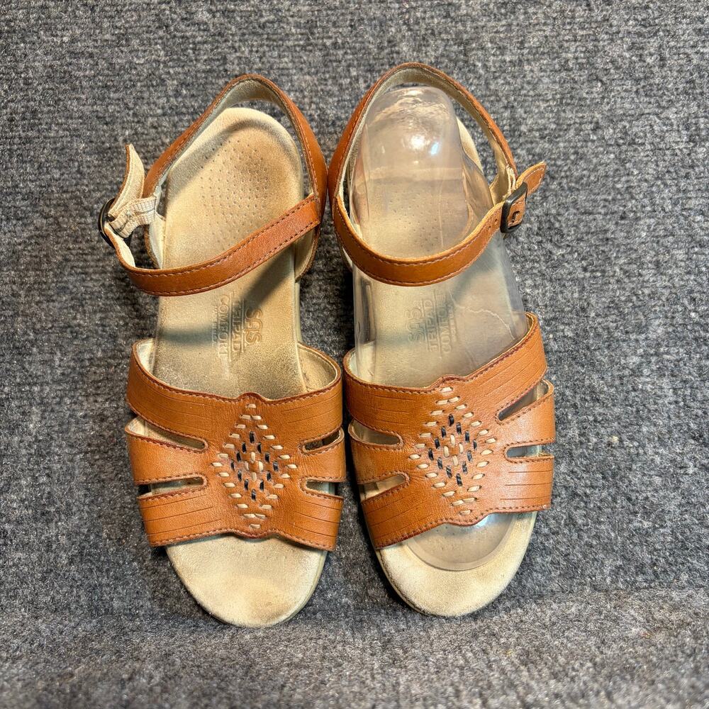 SAS Tripad Comfort Brown Aztec Leather Walking Casual Sandals Shoes Womens 6.5 M